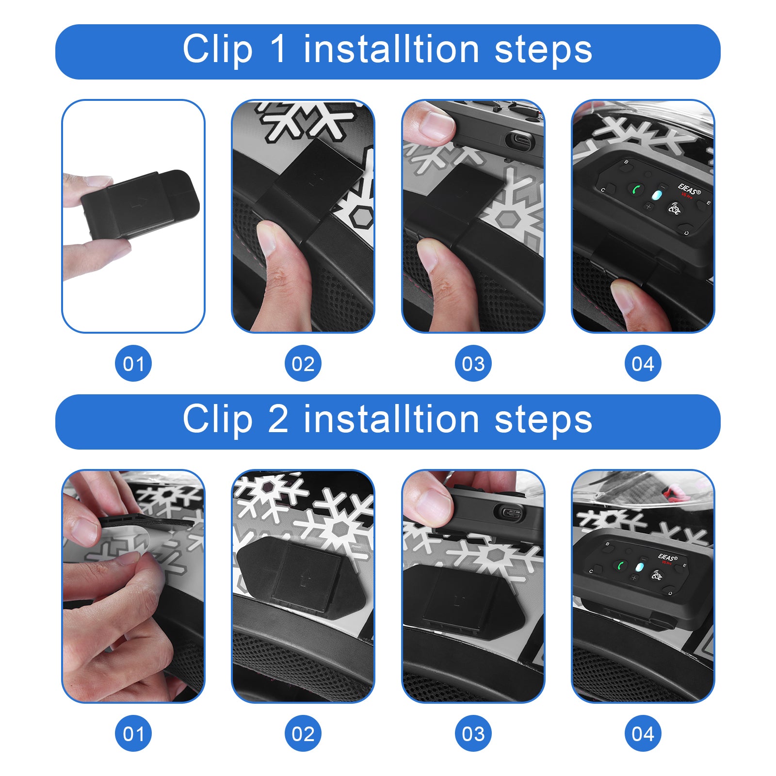 EJEAS V6 Pro Motorcycle Bluetooth Intercom