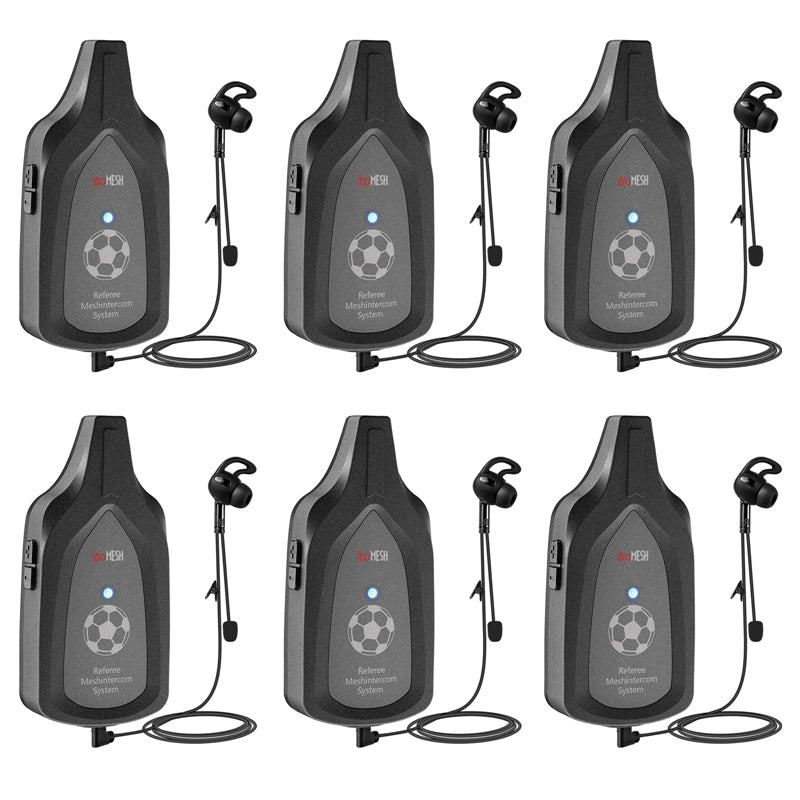 EJEAS 6PCS F6 Árbitro Mesh Intercom com mala