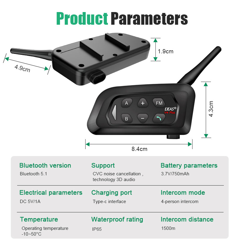 Système d'interphone pour arbitres EJEAS V4C