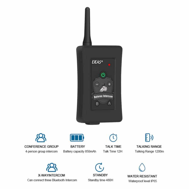 EJEAS FBIM 2PCS Árbitro Bluetooth Intercomunicador