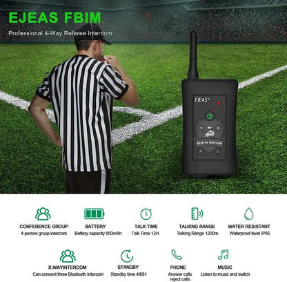 EJEAS FBIM 2PCS Schiedsrichter-Bluetooth-Gegensprechanlage