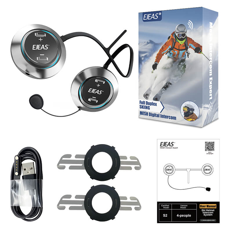 EJEAS S2 Ski Helmet Intercom Mesh Communication System