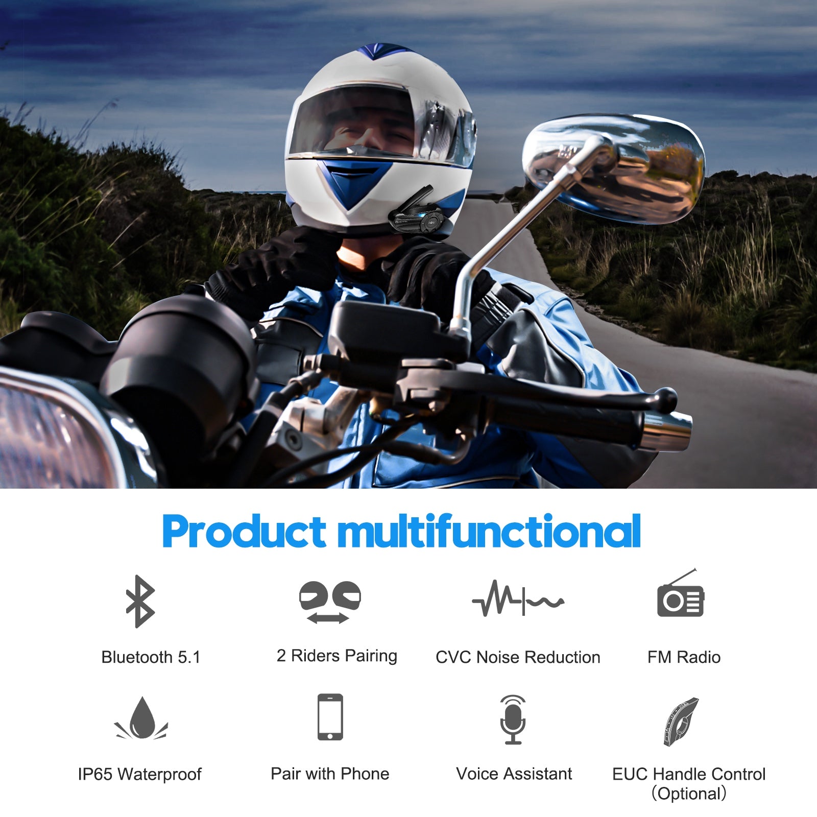 Interfono Bluetooth per moto EJEAS Q2